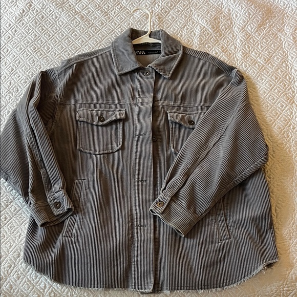 Zara Corduroy Button-Up Shirt - Picture 1 of 3